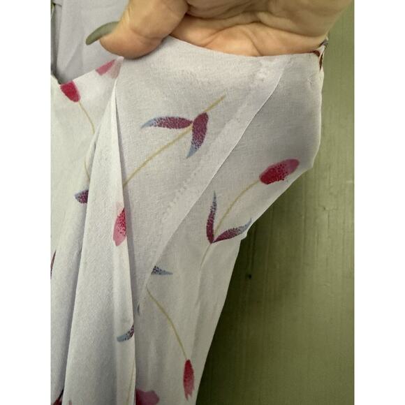 Tulips 90s Vintage Slip Purple Midi dress lavender S Flower Spring Floral Y2K - Picture 6 of 11
